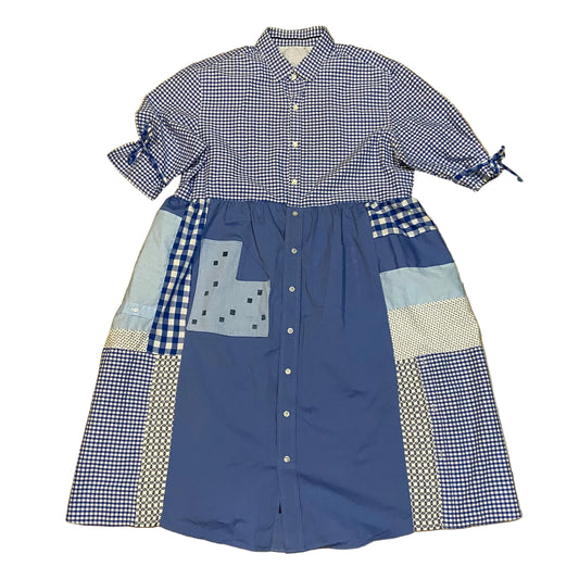 Scarecrow Dress - Electric Blue Checks