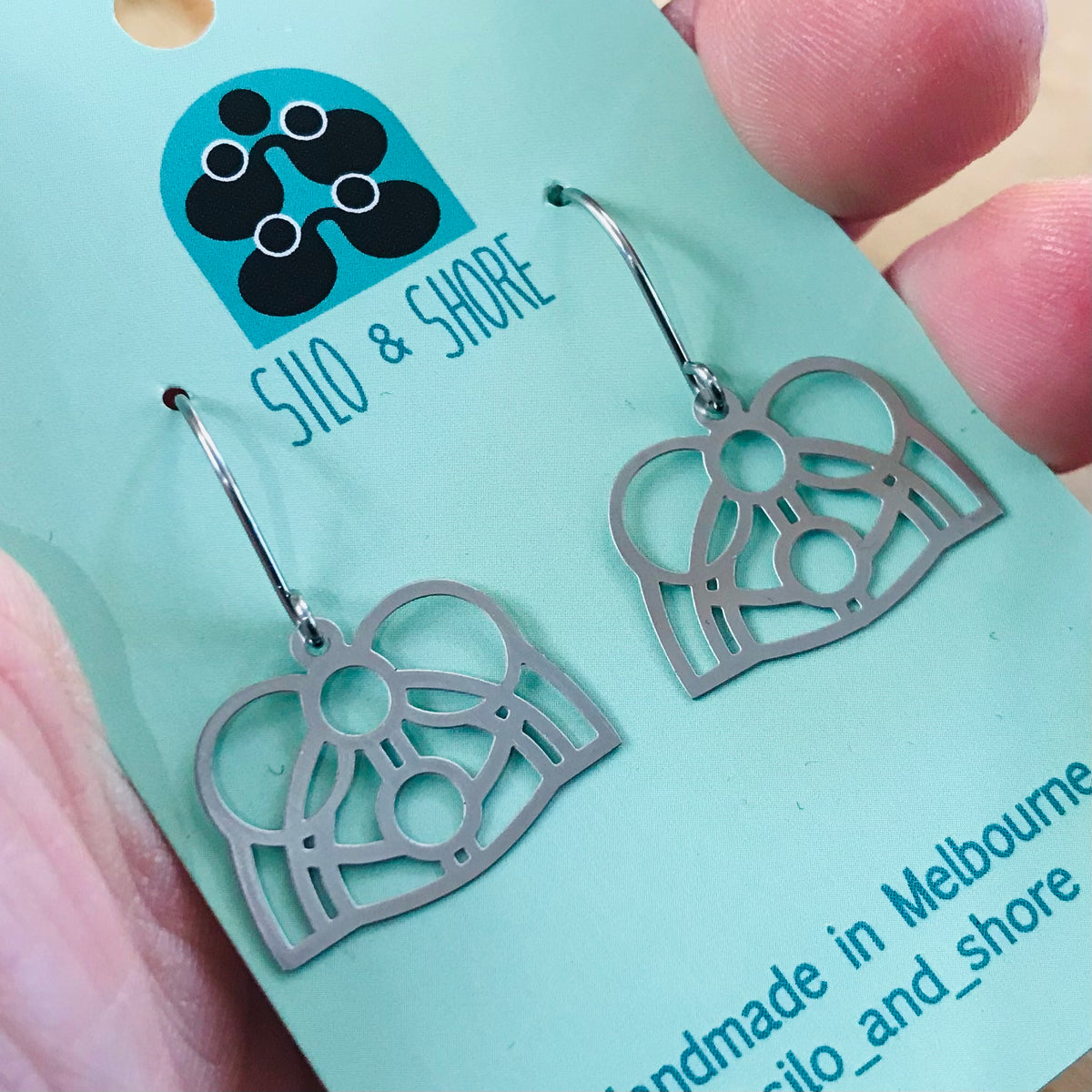 Stainless Steel Statement Earrings - Deco Range
