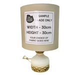 Lamp Base Only - MCM arch etched ceramic table lamp