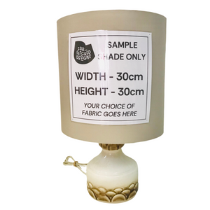 Lamp Base Only - MCM arch etched ceramic table lamp