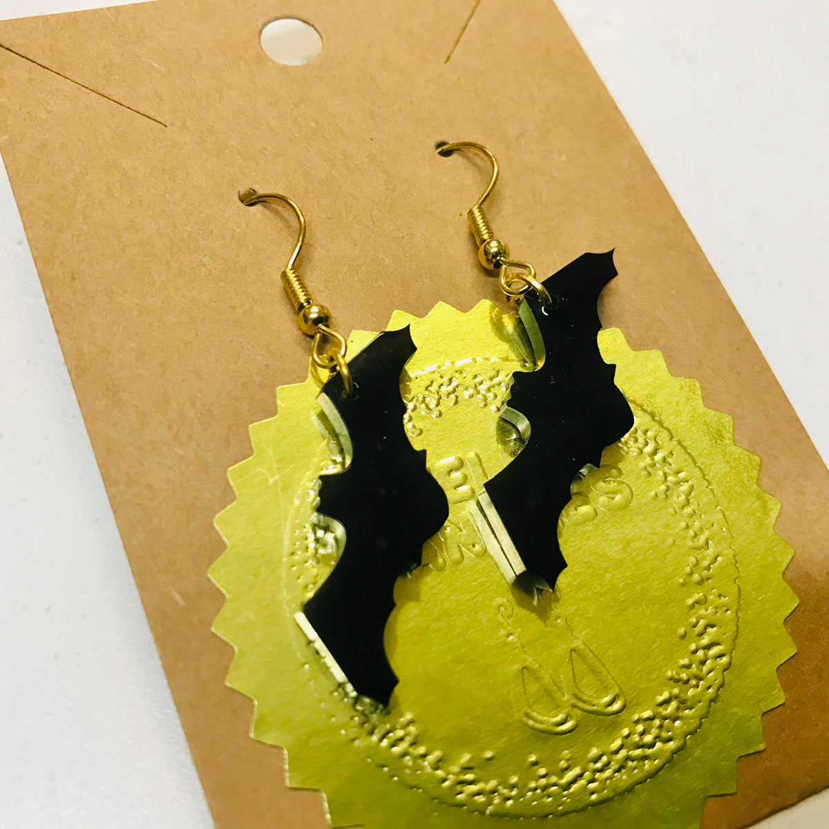 Novelty Resin Sparkle Dangle Earrings - Halloween