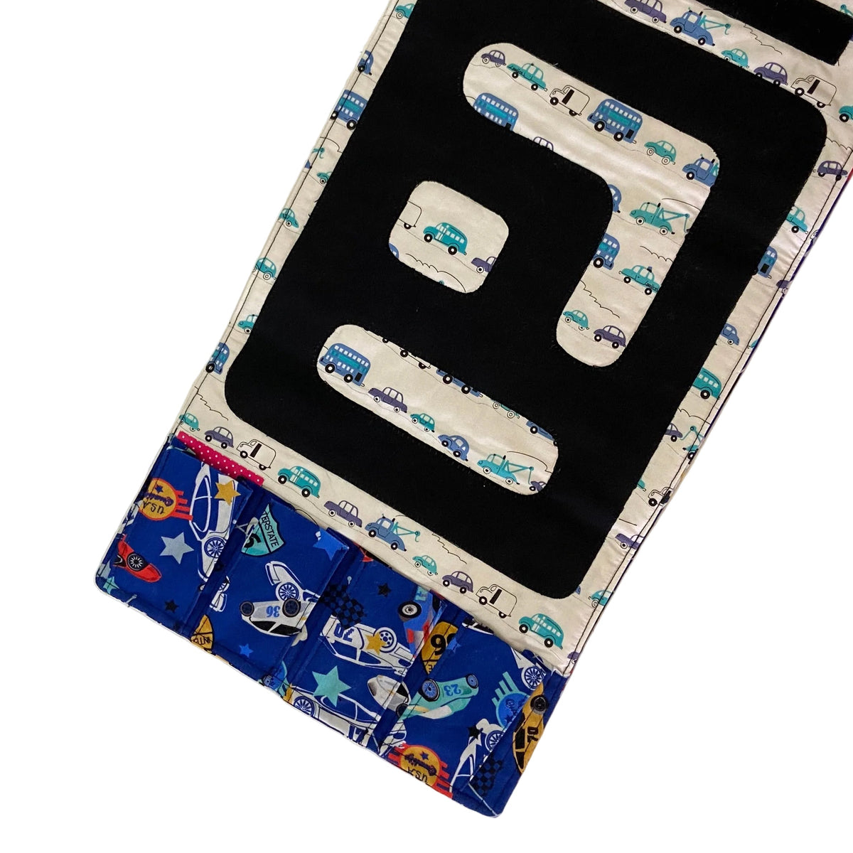Handmade Fabric Toy Car Travel Roll Wallet