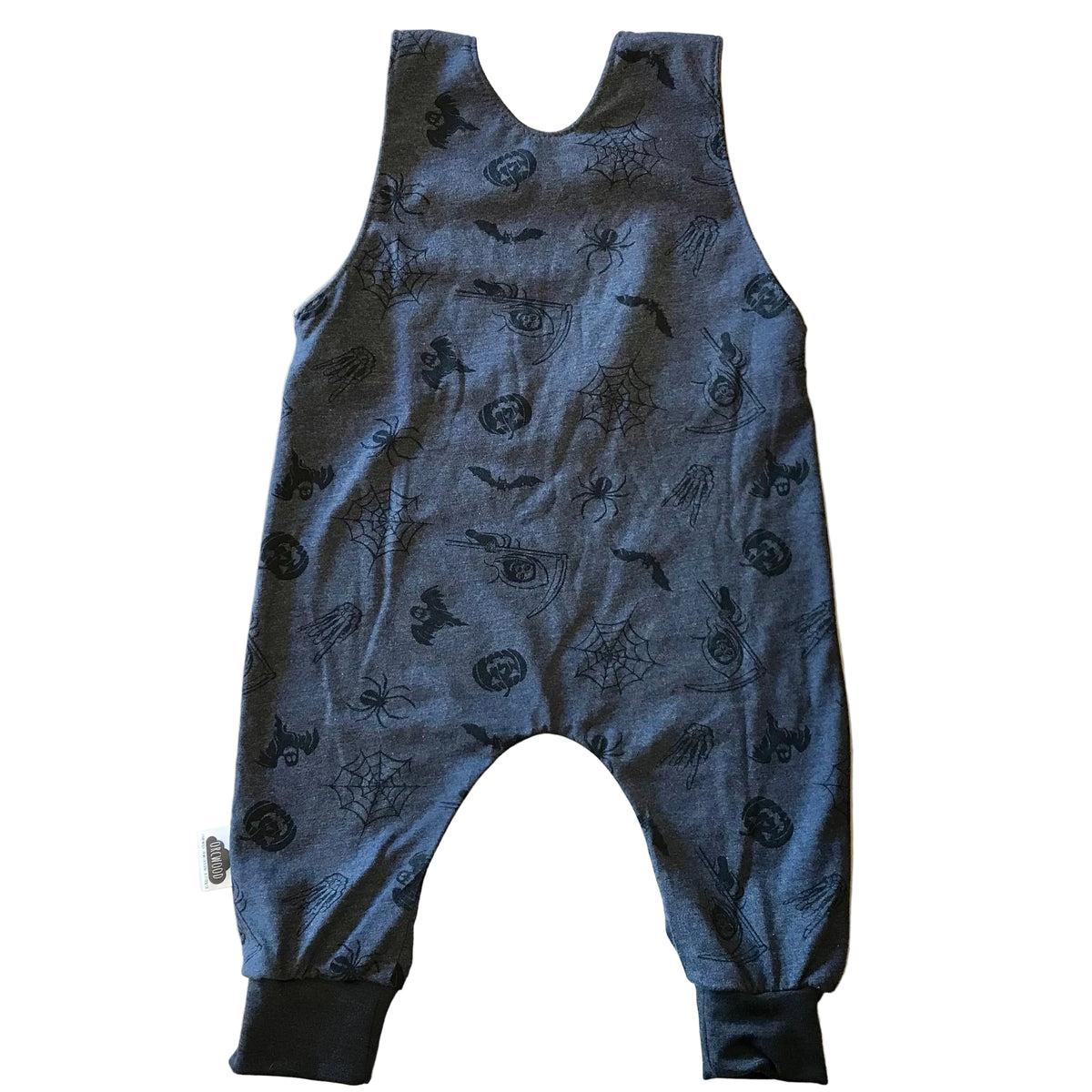 Baby Toddler Long Romper - UPCYCLED TEE Ooky Spooky Halloween
