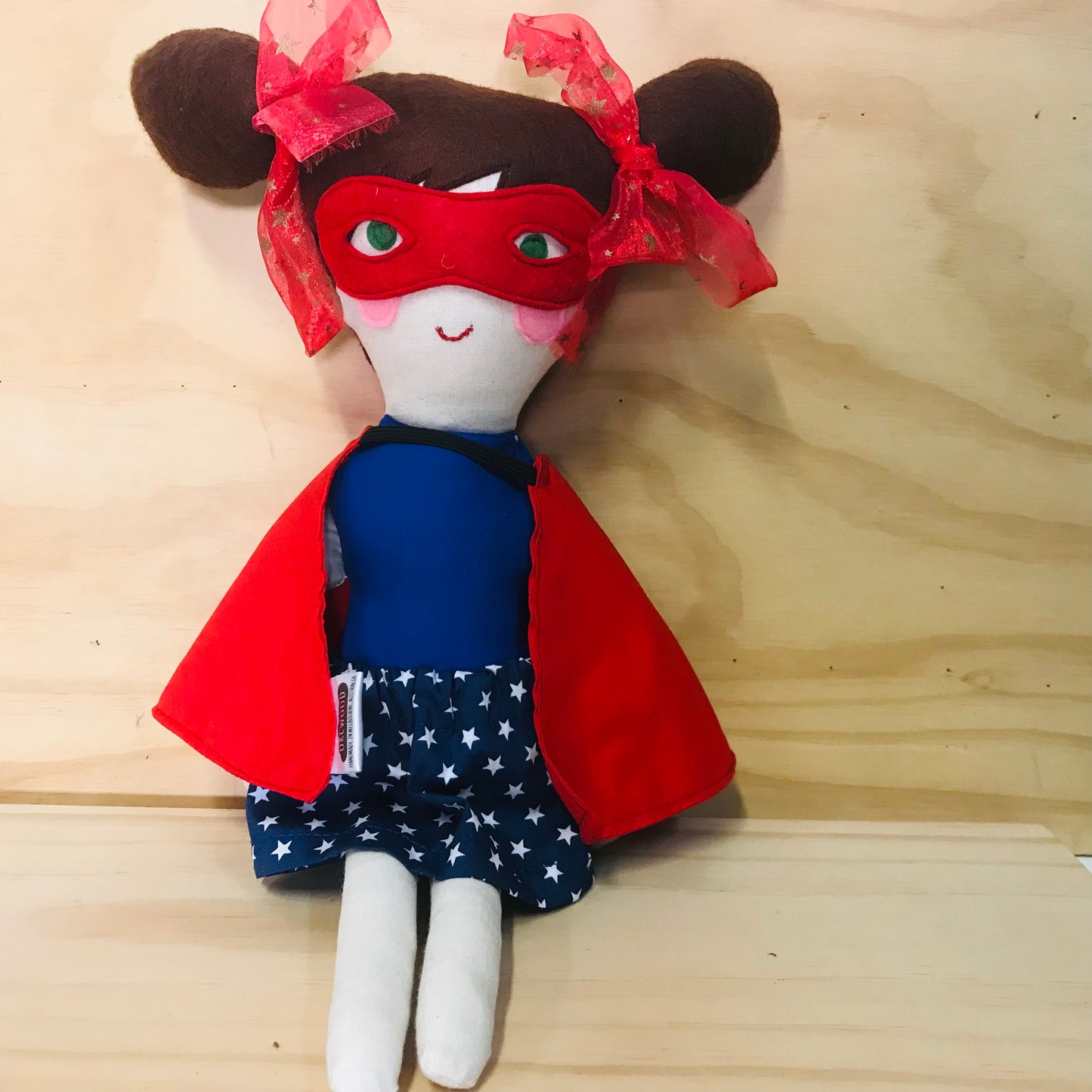 Handmade One-Of-A-Kind Superhero Cloth Doll