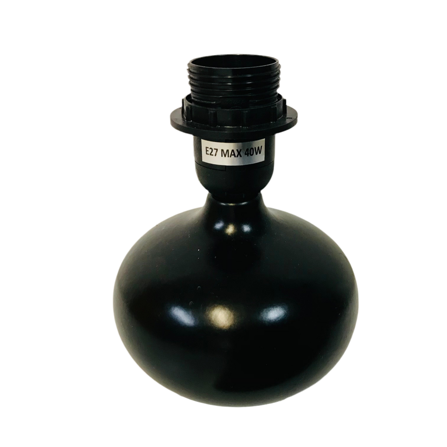 Lamp Base Only - Mini Black Ceramic Ball Table Lamp