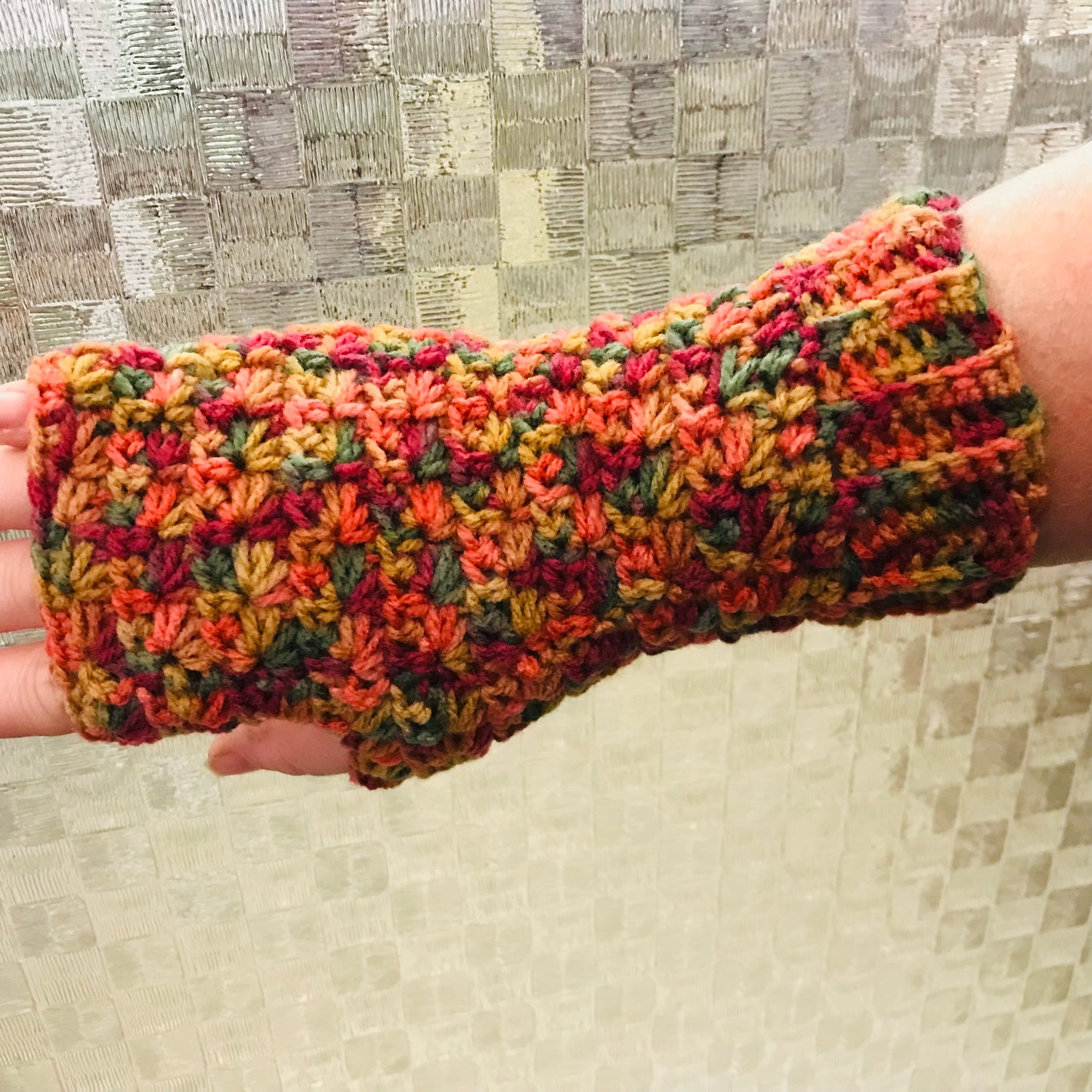Crochet fingerless gloves - various colours