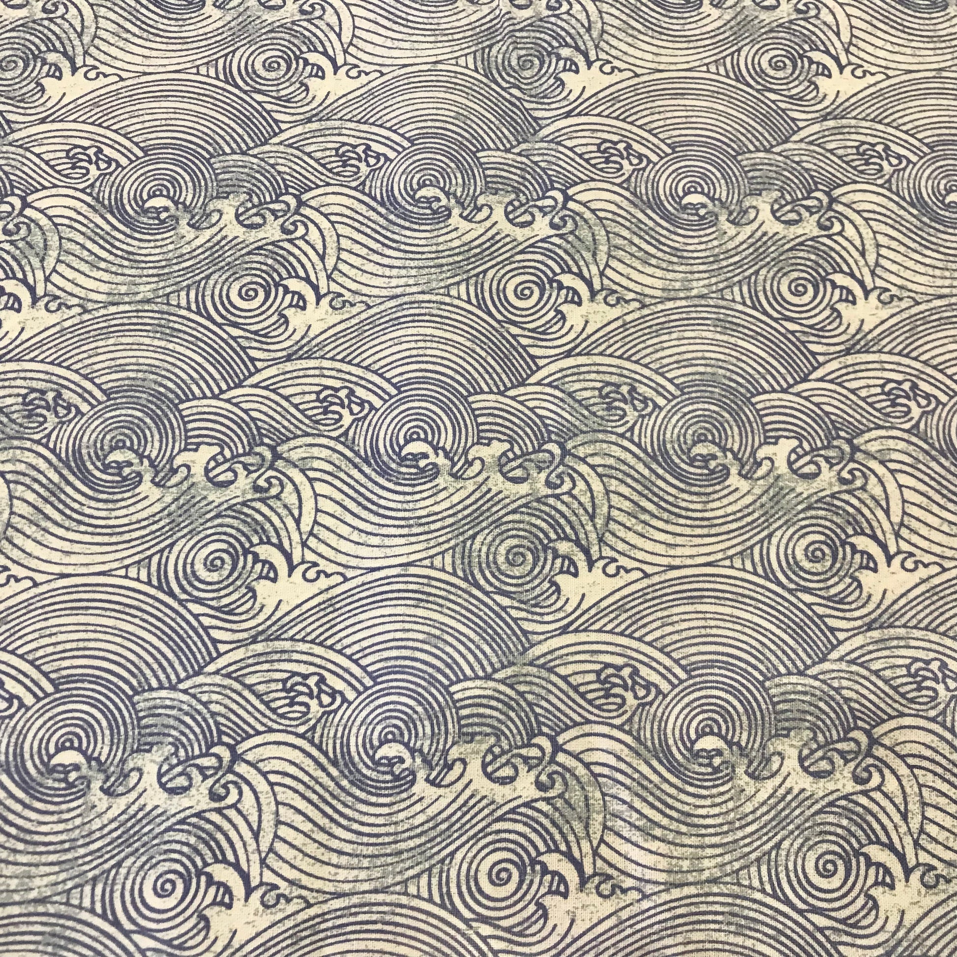 Pattern of stylized waves on a textured background