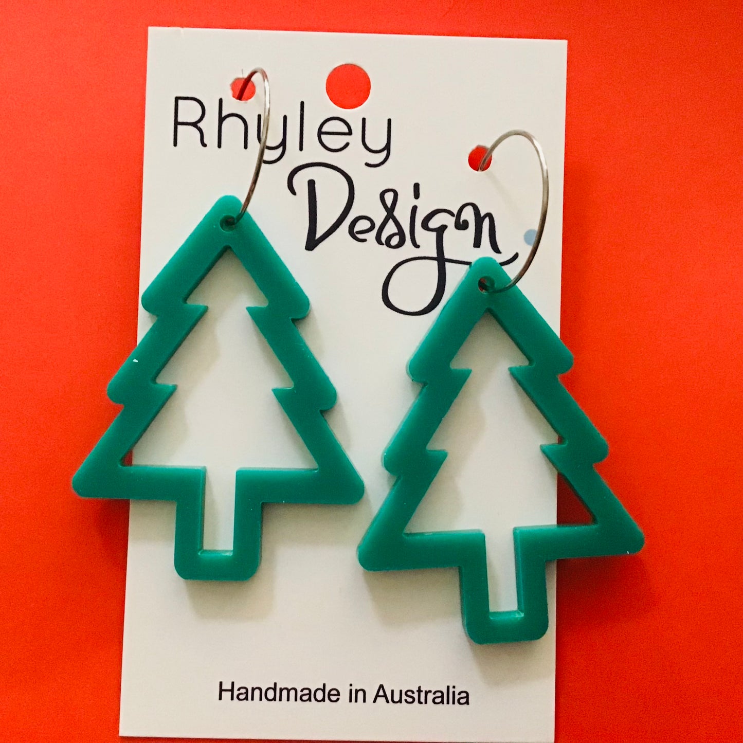 Christmas Open Tree Statement Earrings