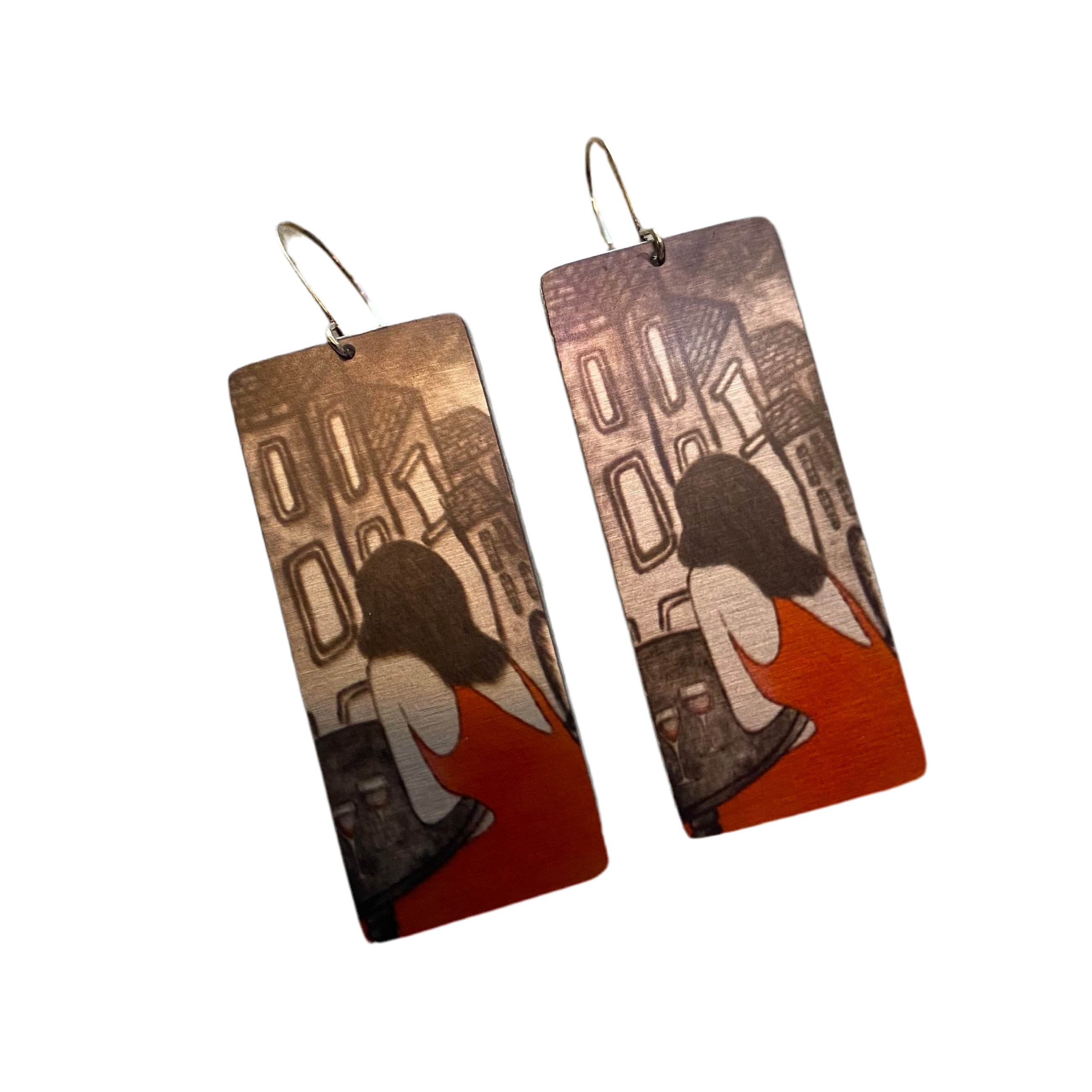 Aluminium Original Art Earrings