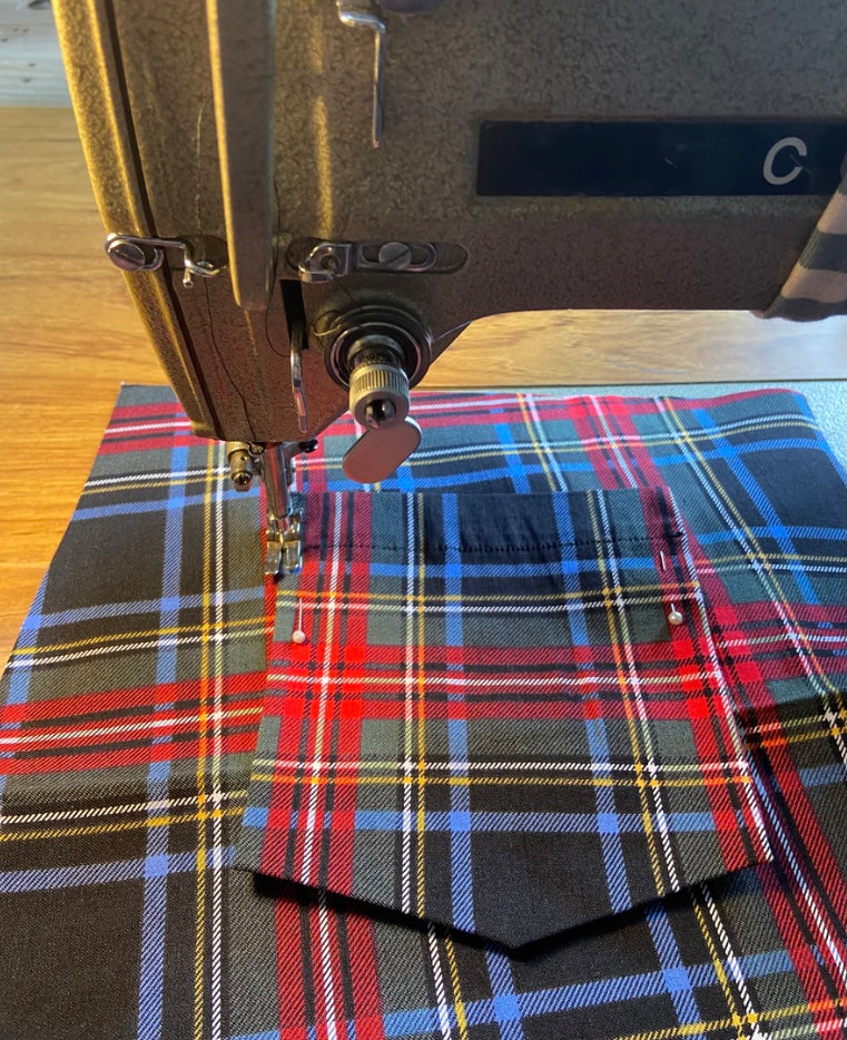 Women's Handmade Band Pants - Tartan