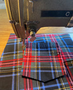 Women's Handmade Band Pants - Tartan