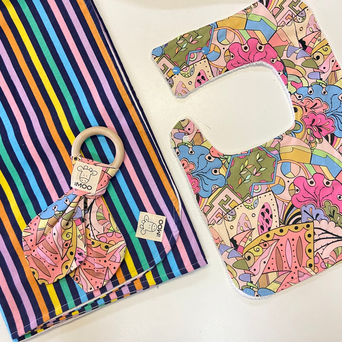 Gift Box - Blanket, Bib & Timber Teether