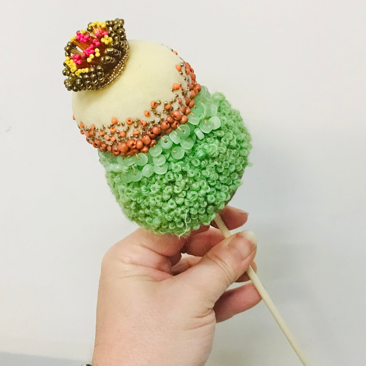 Hand Beaded Cloth Flowers