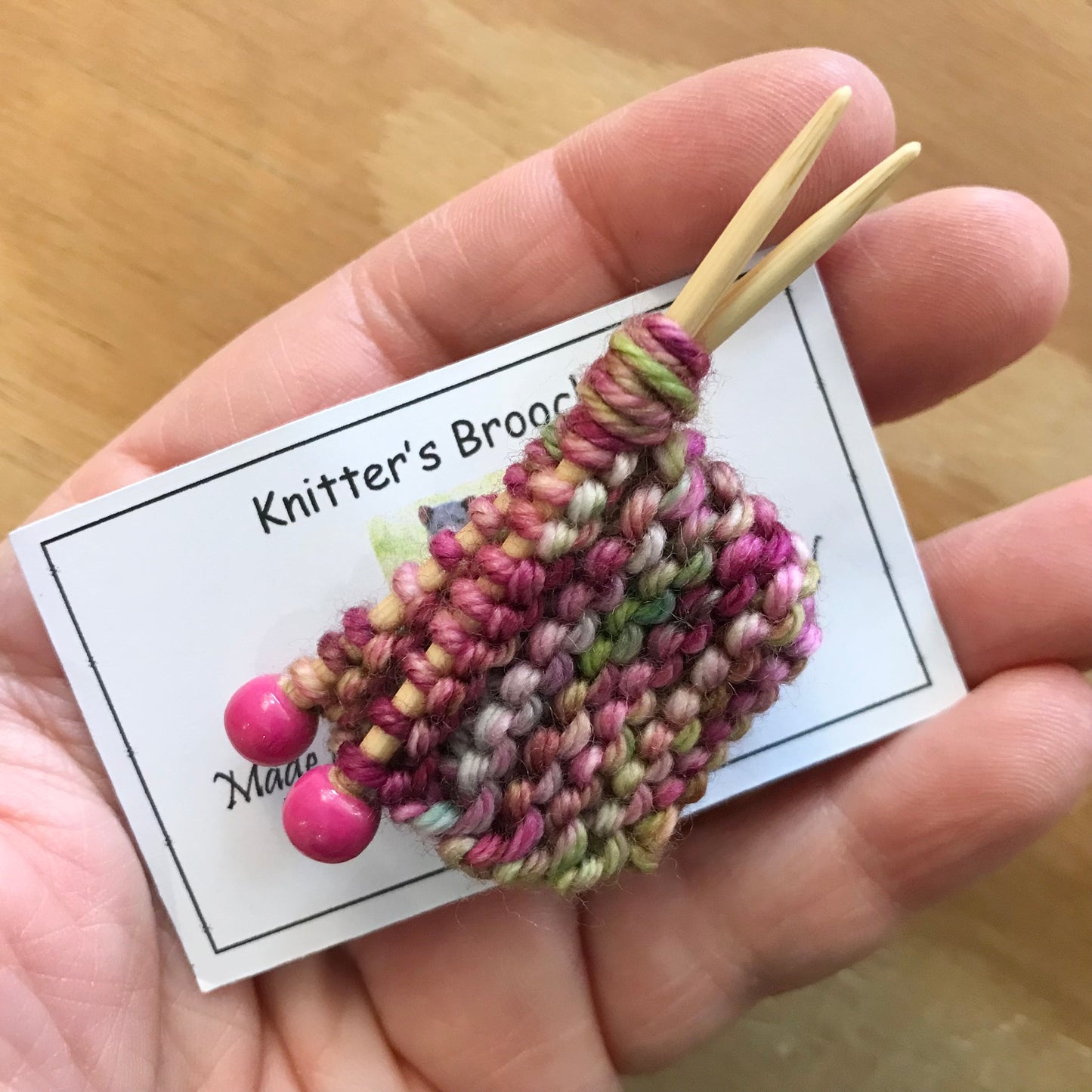 Handcrafted Knitter's Brooch
