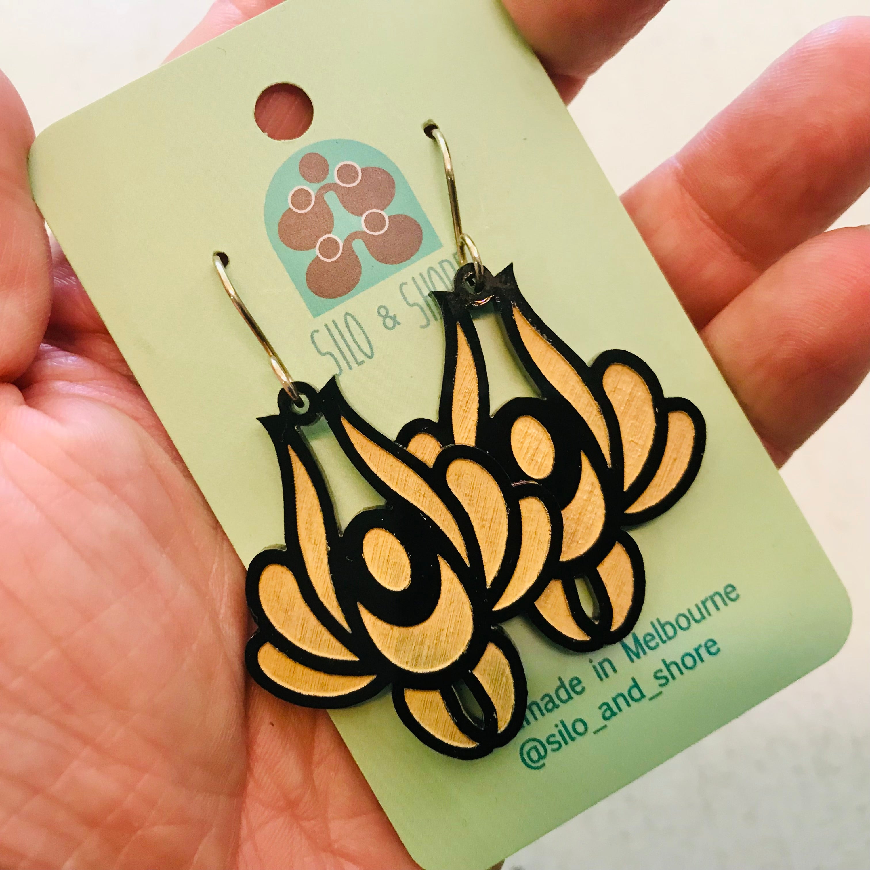 Art Deco Acrylic Earrings - Bloom