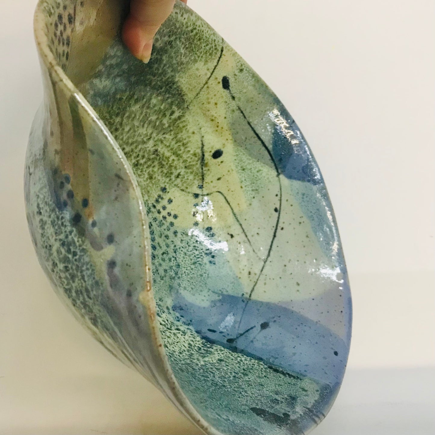 Handcrafted Pottery Bowl - Organic Serving Paua