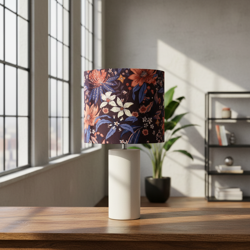 Custom Lamp Shade only - Wintery Floral