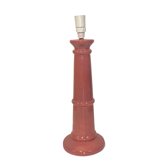 Lamp Base Only - Dusty Pink Mid Century Ceramic Table Lamp