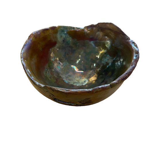 Raku Decorative Bowl - Lustre Glaze