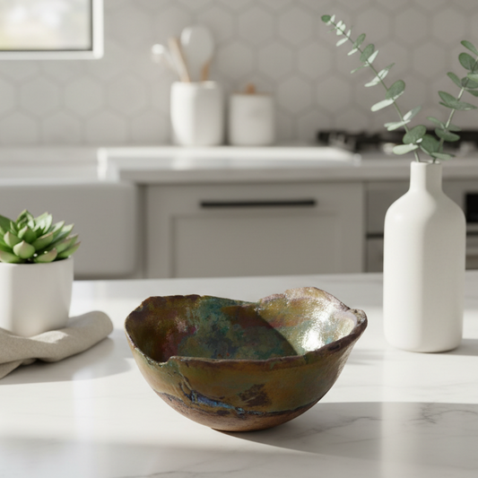 Raku Decorative Bowl - Lustre Glaze