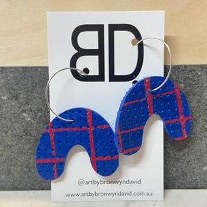 Handmade Painted Leather Earrings - My People