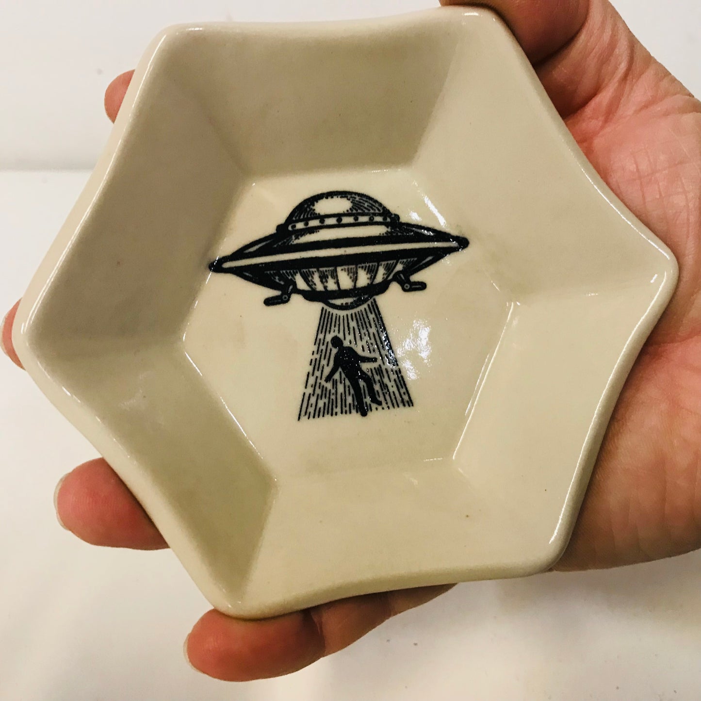 Handthrown Pottery Hexagon & Triangle Trinket Dishes