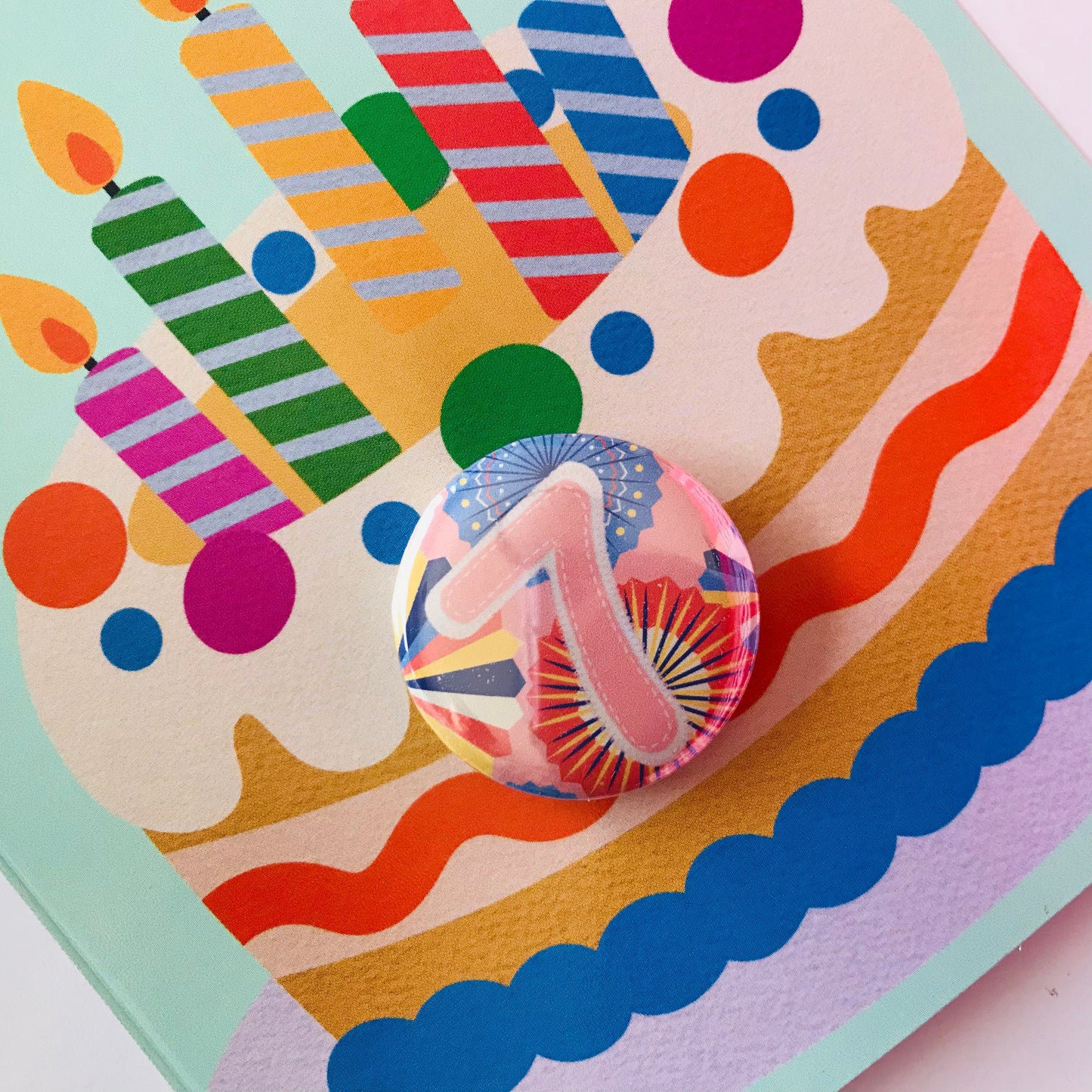 Badge Pin Birthday Cards