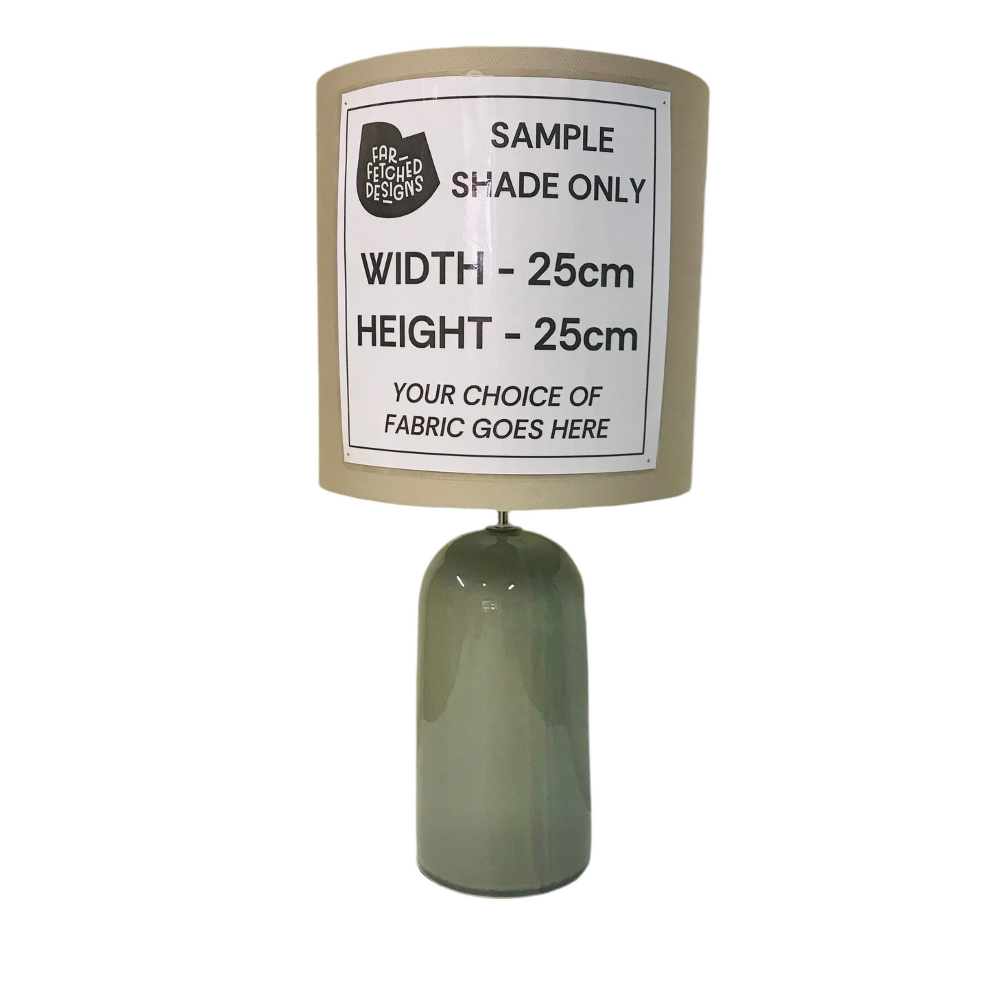 Lamp Base Only - Gloss Grey Rounded Top Ceramic Table Lamp