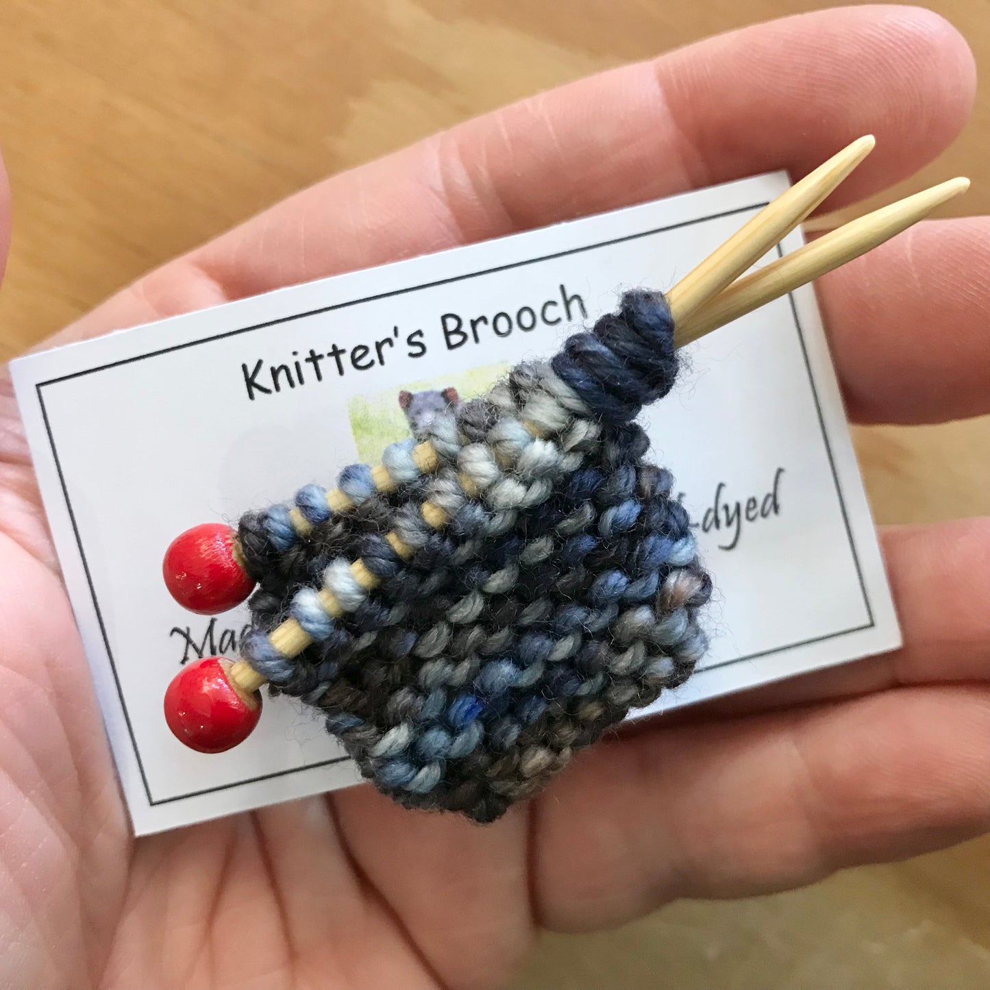Handcrafted Knitter's Brooch
