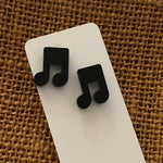 Novelty Studs Earrings - Graphic Acrylic