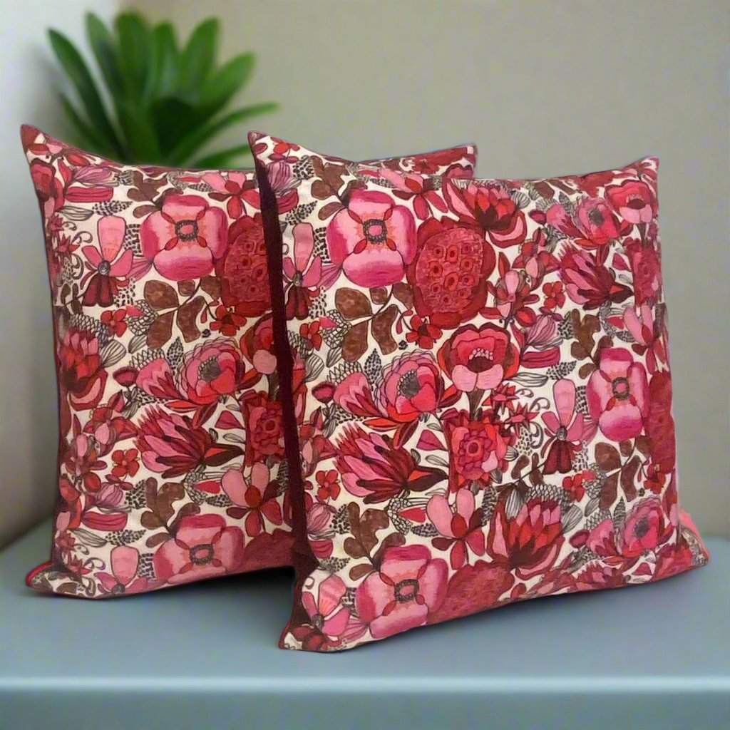 Cushion - PINK FLEURS