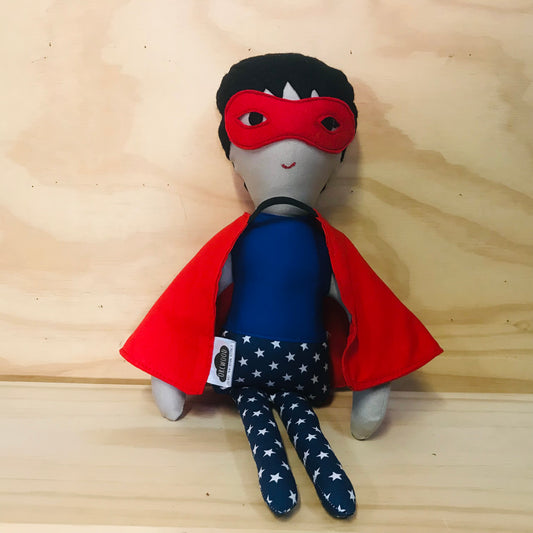 Handmade One-Of-A-Kind Superhero Cloth Doll
