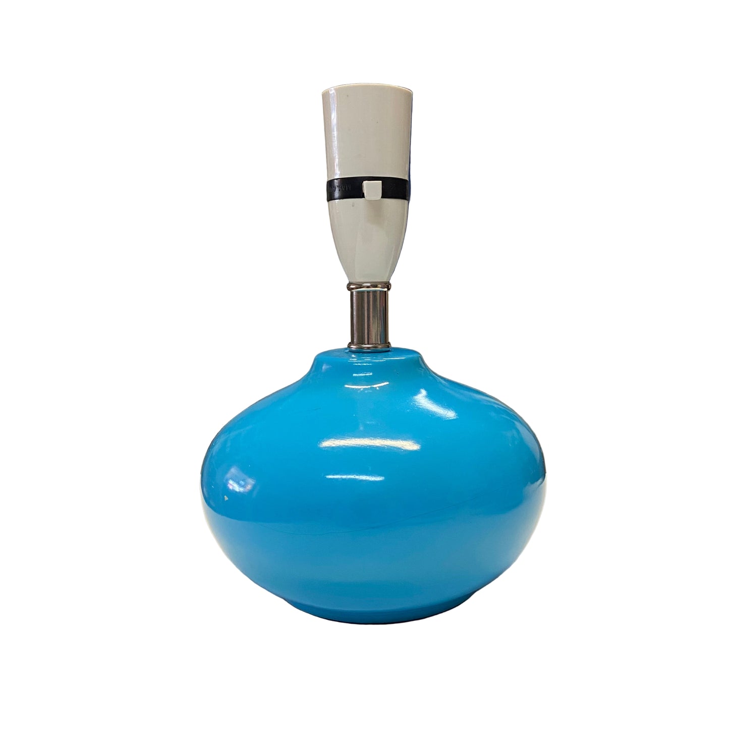 Blue Ceramic Table Lamp with Warlu Warlu Jukurrpa (pair available)