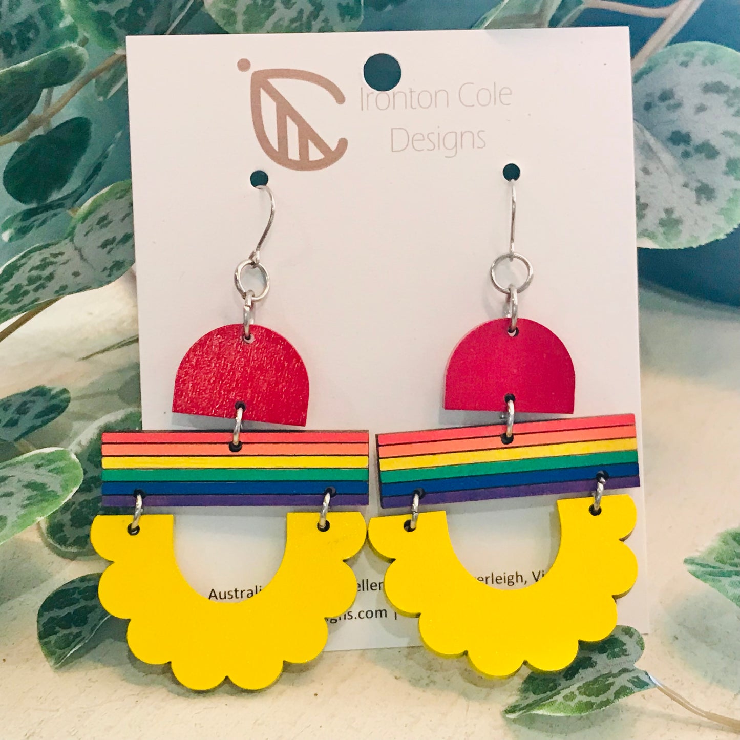 Handpainted Laser Cut earrings - Pride Range