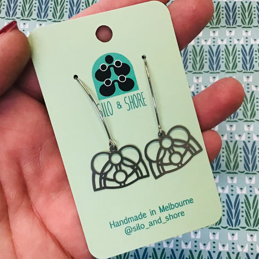 Stainless Steel Statement Earrings - Deco Range