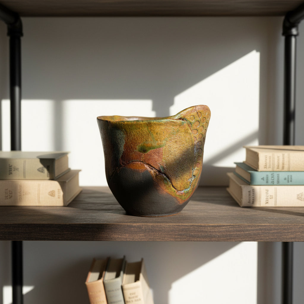Raku Planter Bowls - Lustre Glaze Inside & Out