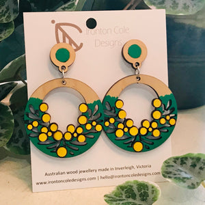 Handpainted Laser Cut earrings - Novelty Studs