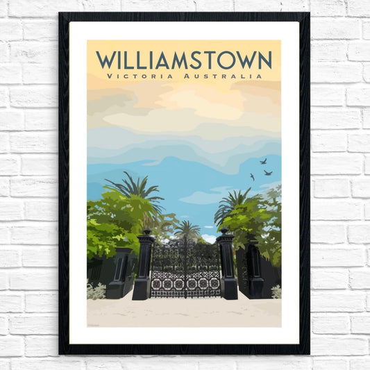 Vintage Poster - Williamstown Botanical Gardens Gate