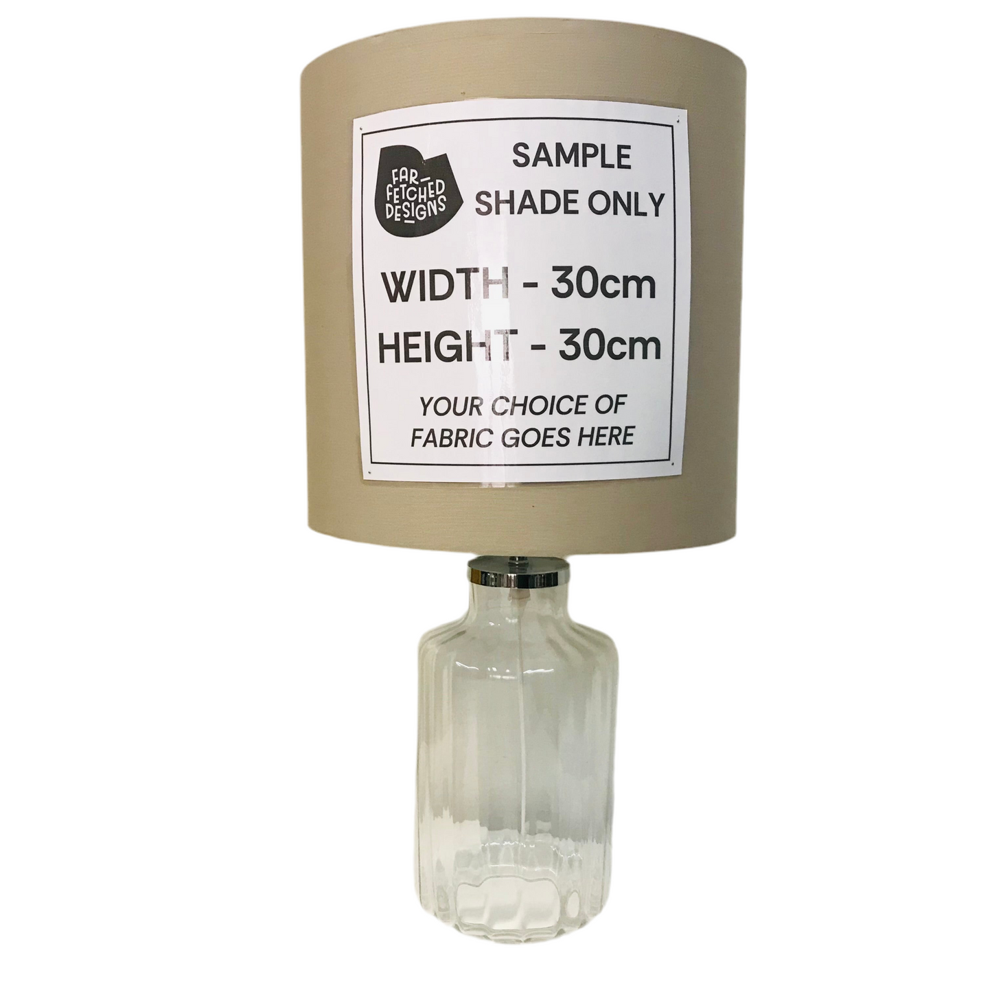 Lamp Base Only - Glass Ripple Bottle Table Lamp