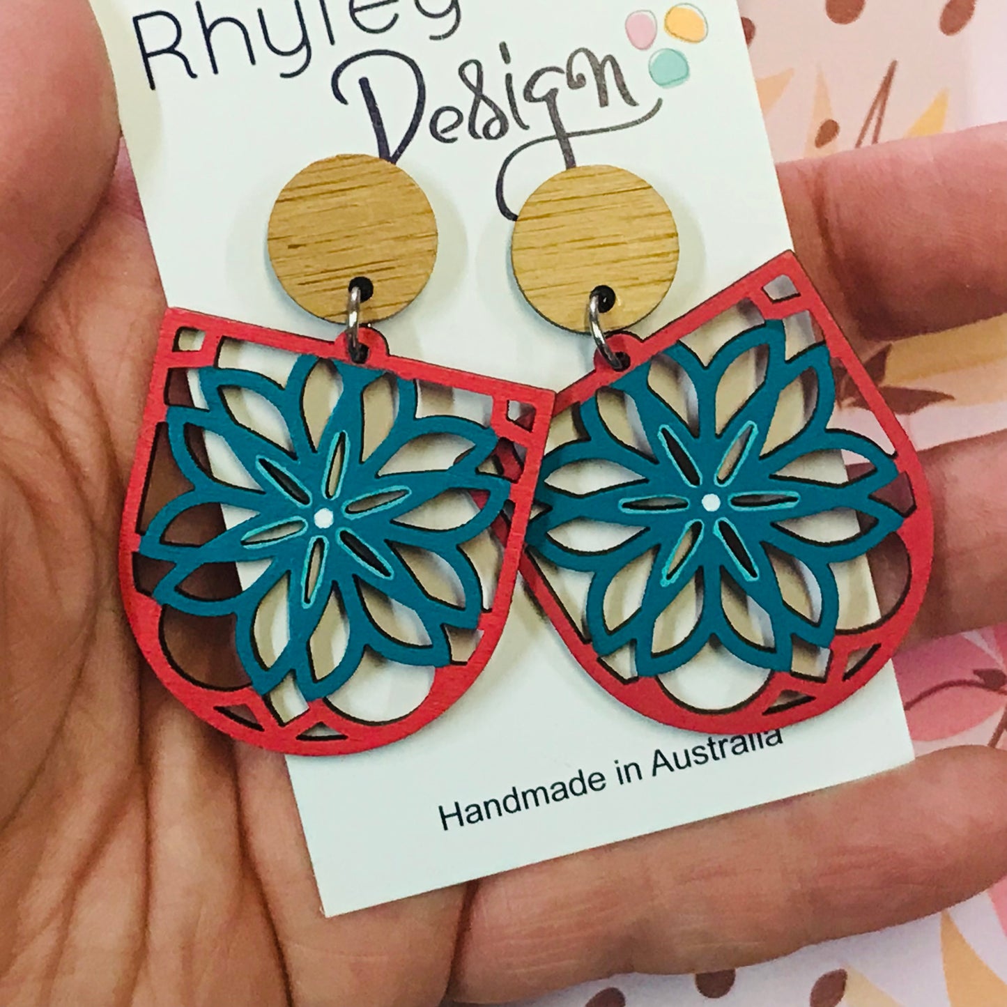 Arch Hand Painted Detailed Earrings