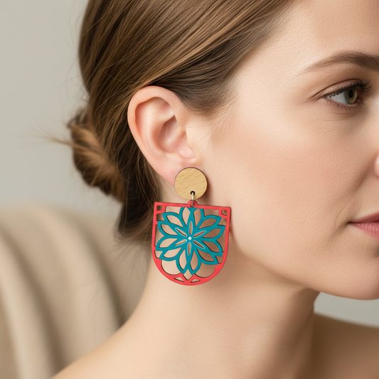 Arch Hand Painted Detailed Earrings