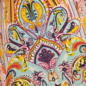 Mid Century Ceramic Table Lamp with Nomad Paisley Shade