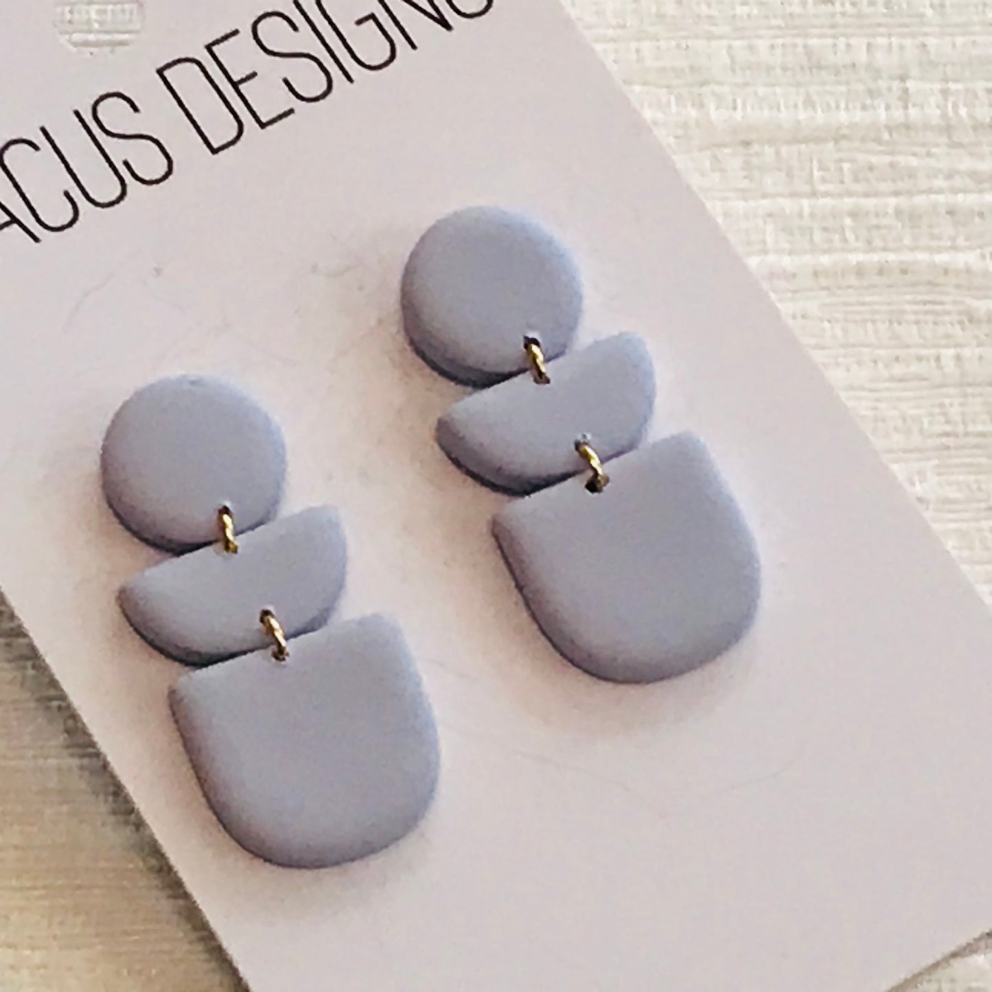Handmade Polymer Clay Earrings - Mini Arch Drop