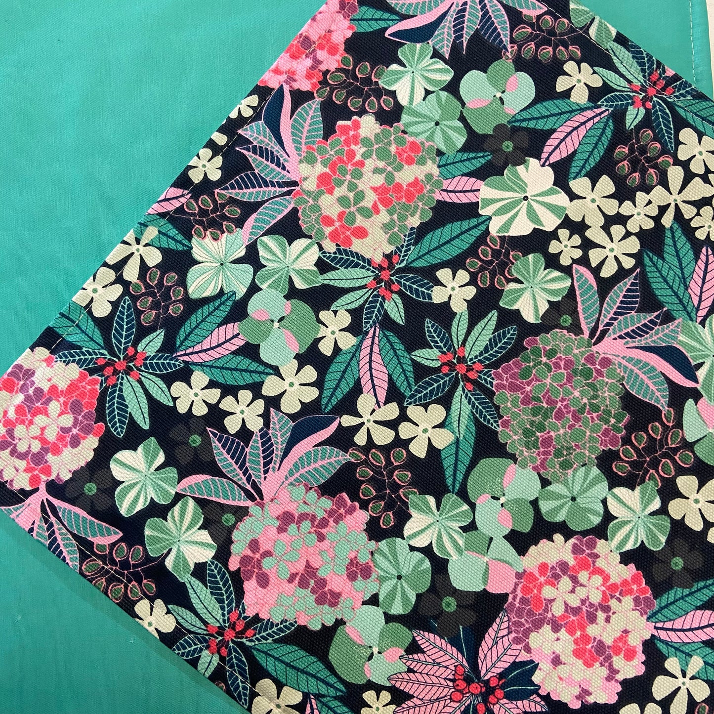 Reversible Placemats - Hydrangeas with Mint Reverse (set of 4)