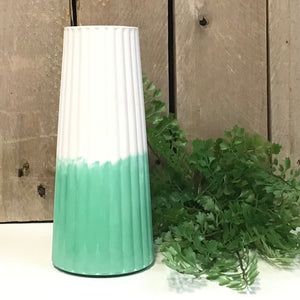 Eco Resin Tall Rippled Vase