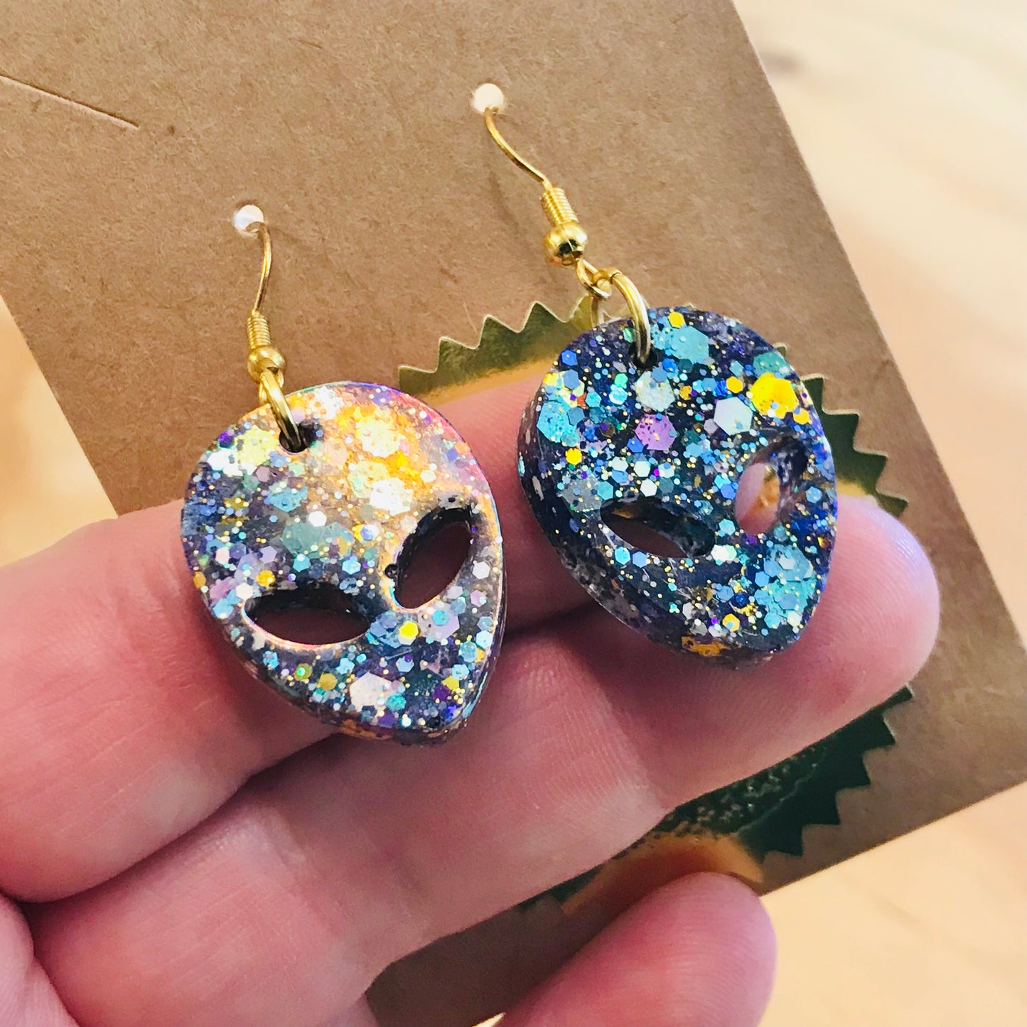 Novelty Resin Sparkle Dangles Earrings