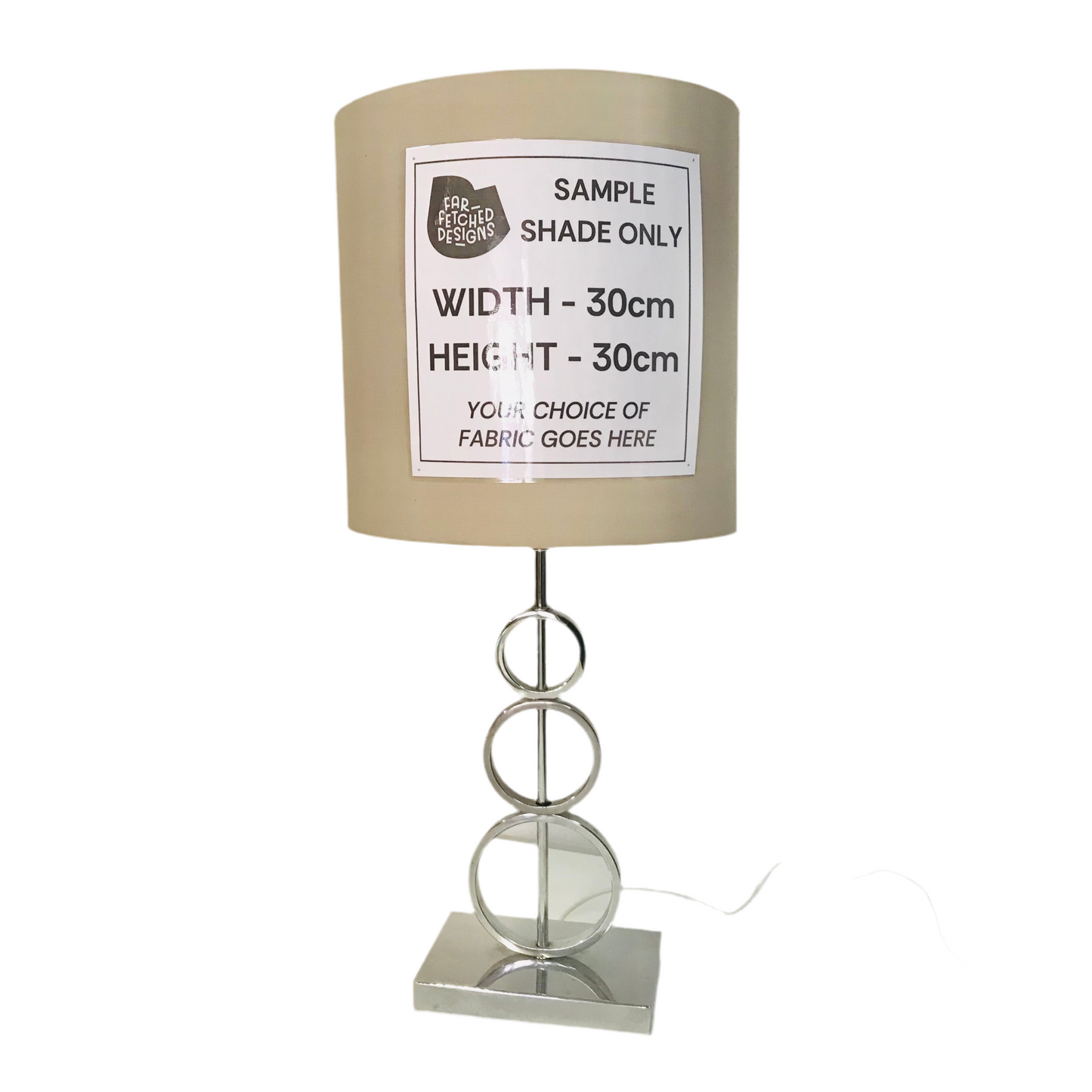 Lamp Base Only - Triple Ring Stainless Steel Table Lamp
