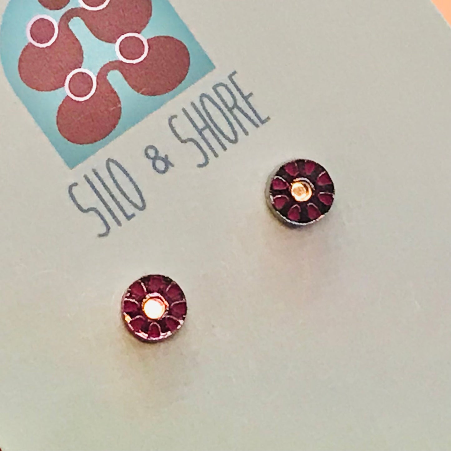 Art Deco Acrylic Earrings - Micro Studs