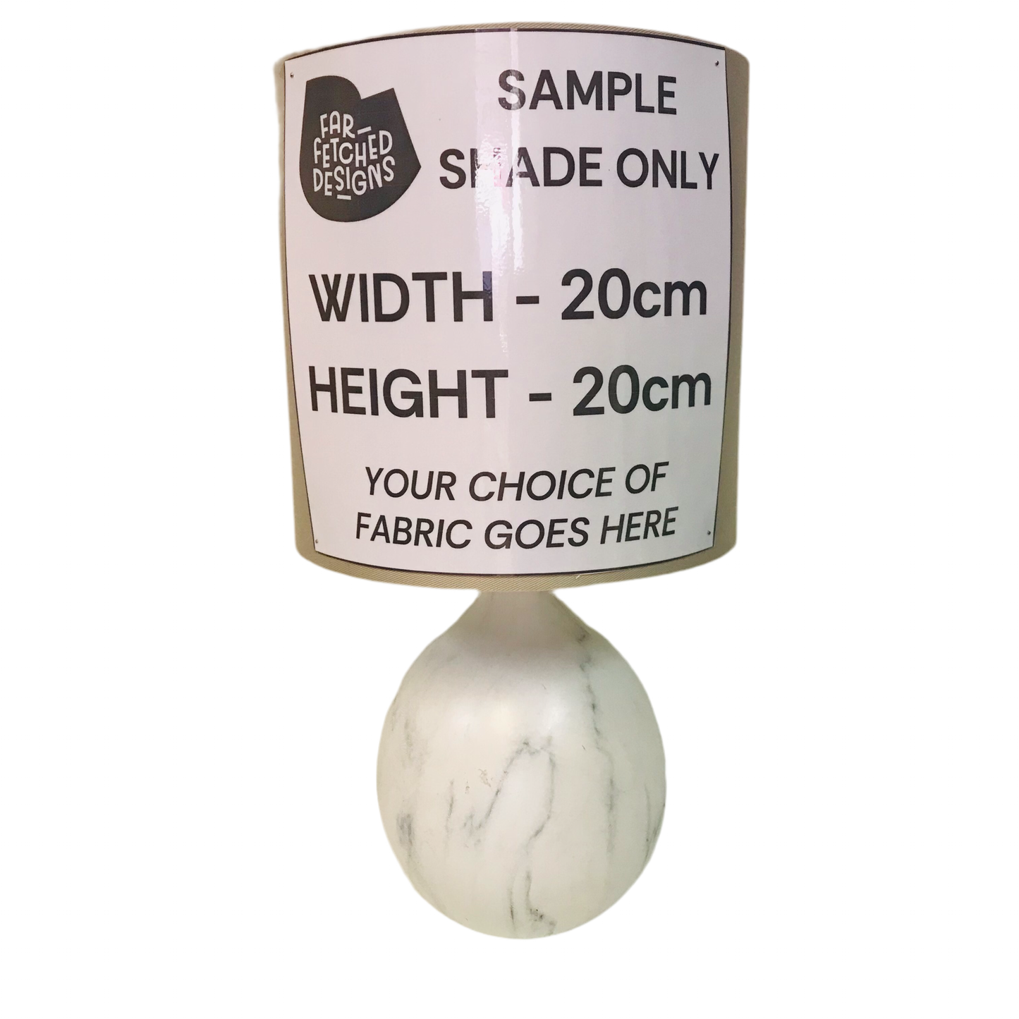 Lamp Base Only - Marbled Ceramic Ball Table Lamp