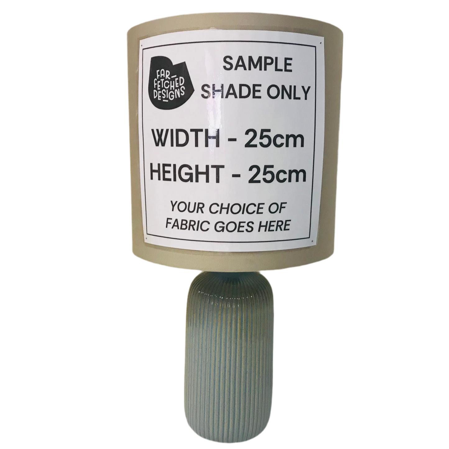 Lamp Base Only - Ridged Mottled Tan & Blue Table Lamp
